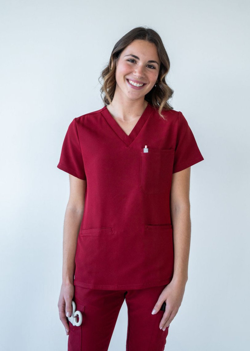 Practical Three-Pocket Scrub Top