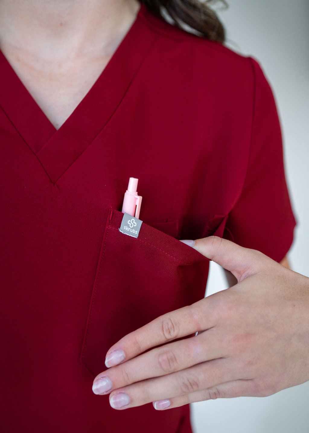 Practical Three-Pocket Scrub Top