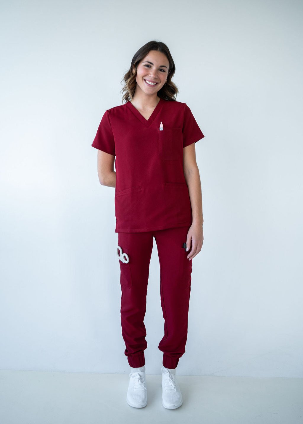 Practical Three-Pocket Scrub Top