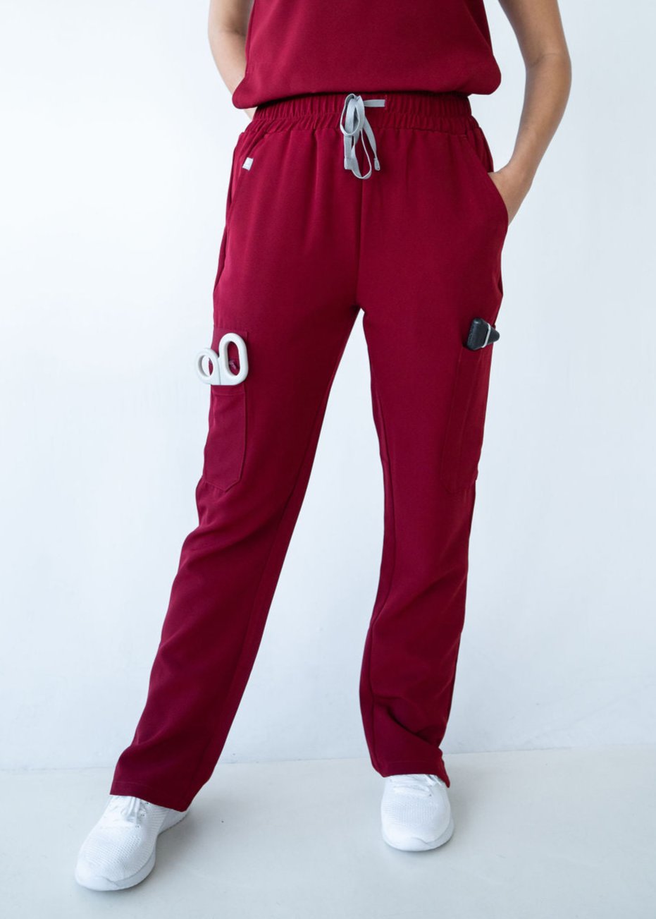 Chic Straight Leg Scrub Pants