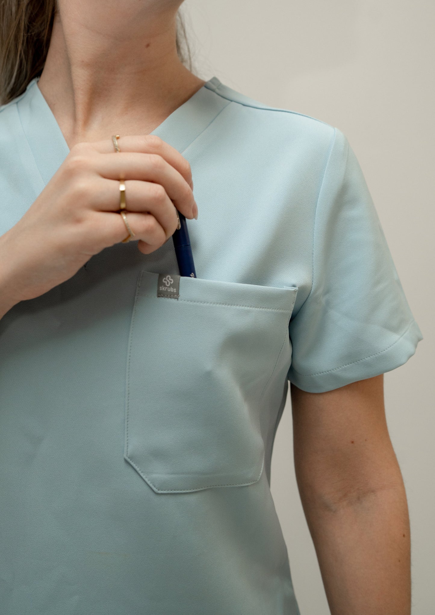 Classic One-Pocket Scrub Top