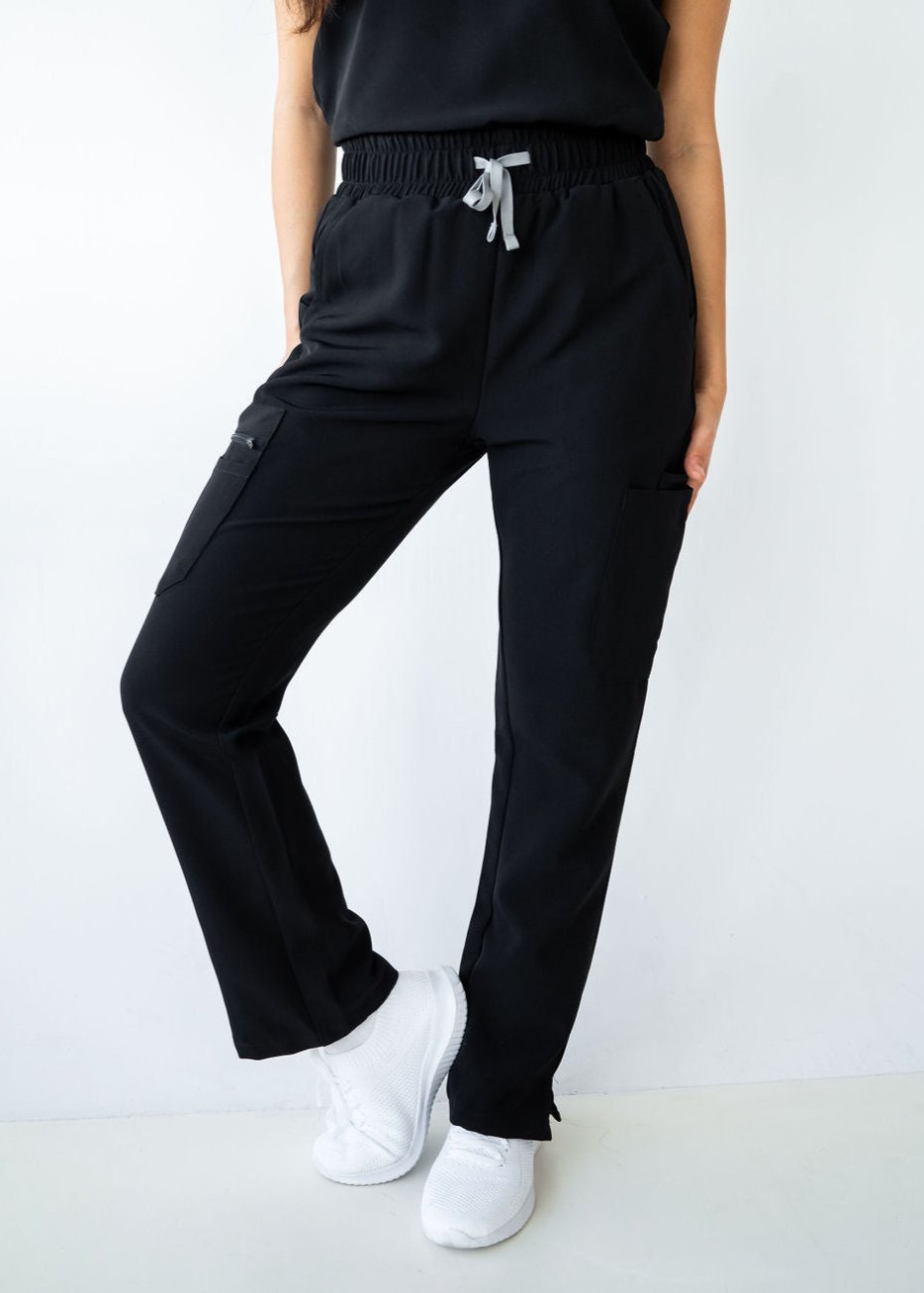 Chic Straight Leg Scrub Pants