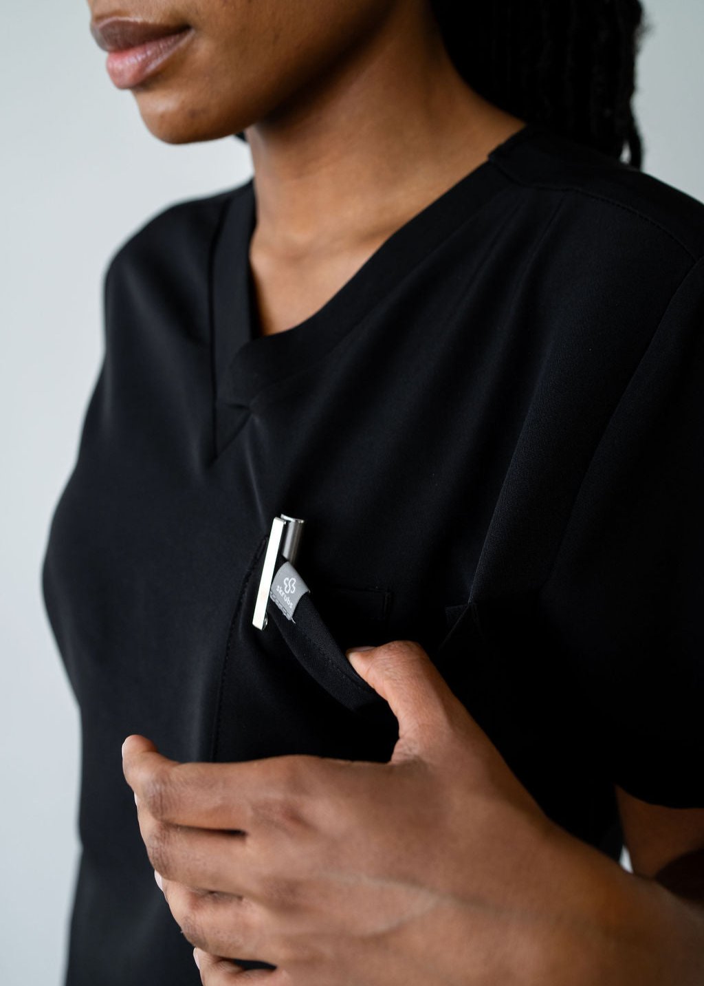 Practical Three-Pocket Scrub Top