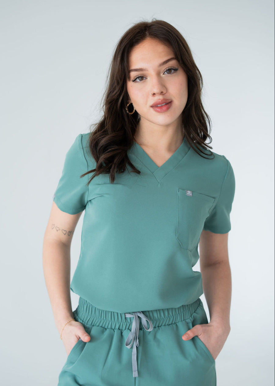 Classic One-Pocket Scrub Top