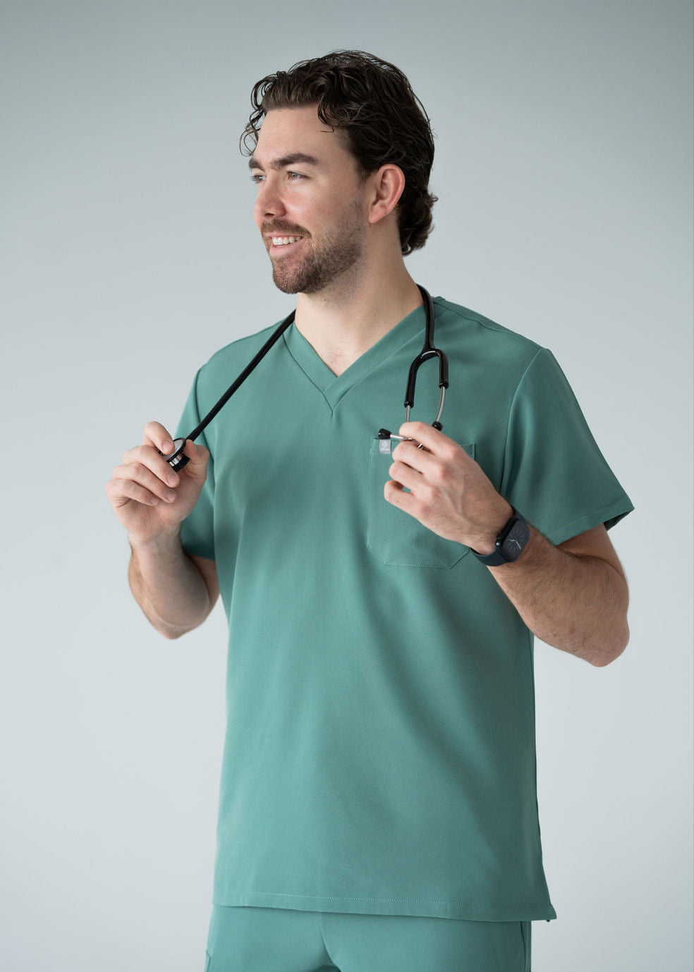 Traditional One-Pocket Scrub Top