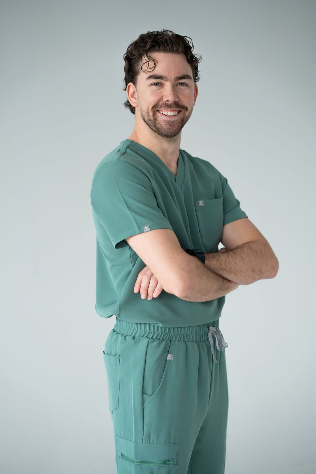 Traditional One-Pocket Scrub Top