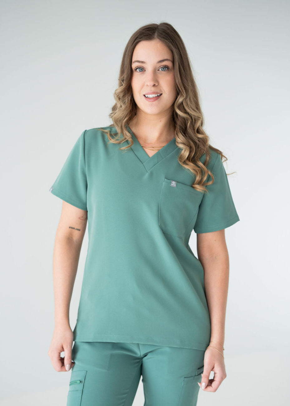 Classic One-Pocket Scrub Top