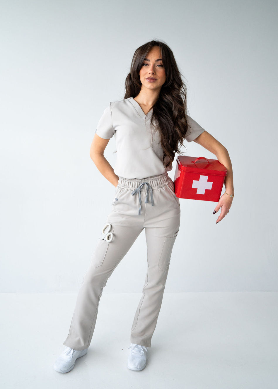 Chic Straight Leg Scrub Pants
