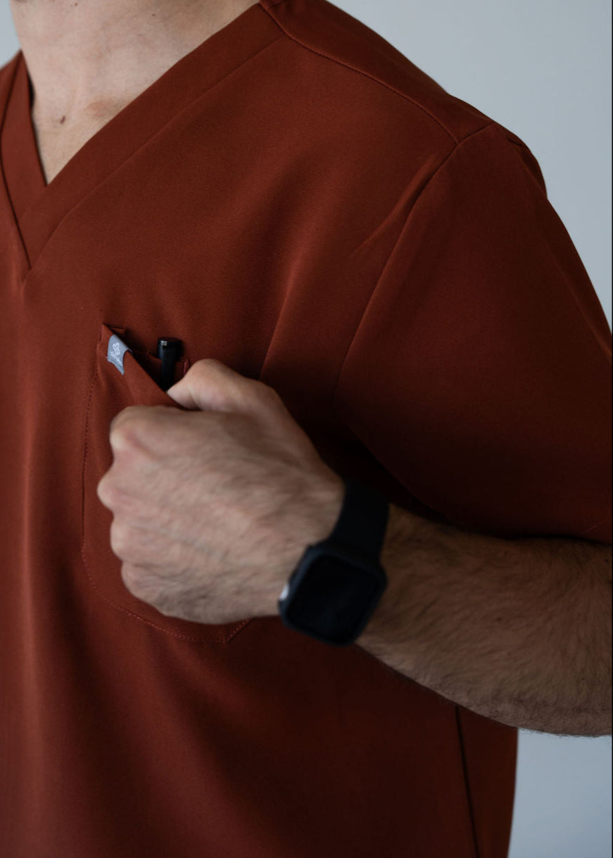 Traditional One-Pocket Scrub Top
