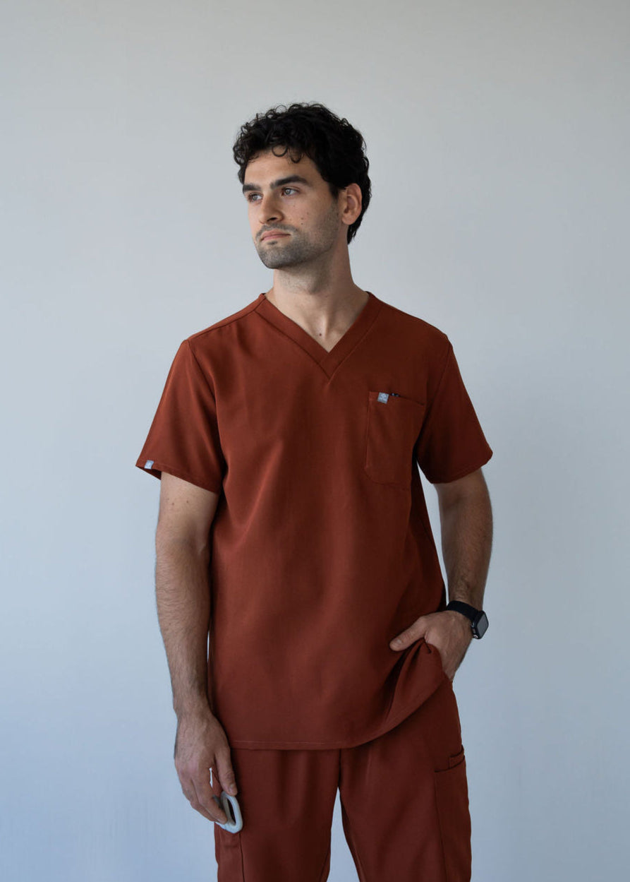 Traditional One-Pocket Scrub Top