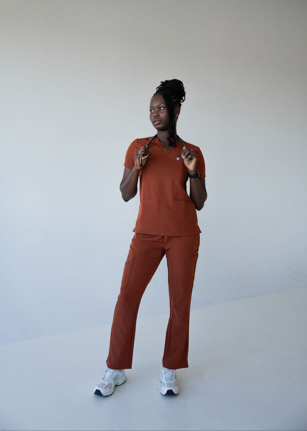 Practical Three-Pocket Scrub Top