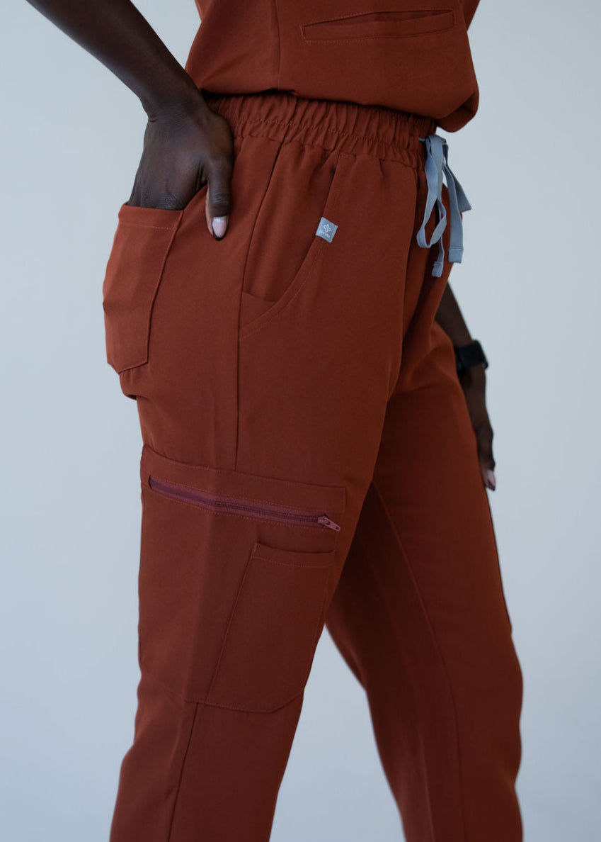 Chic Straight Leg Scrub Pants