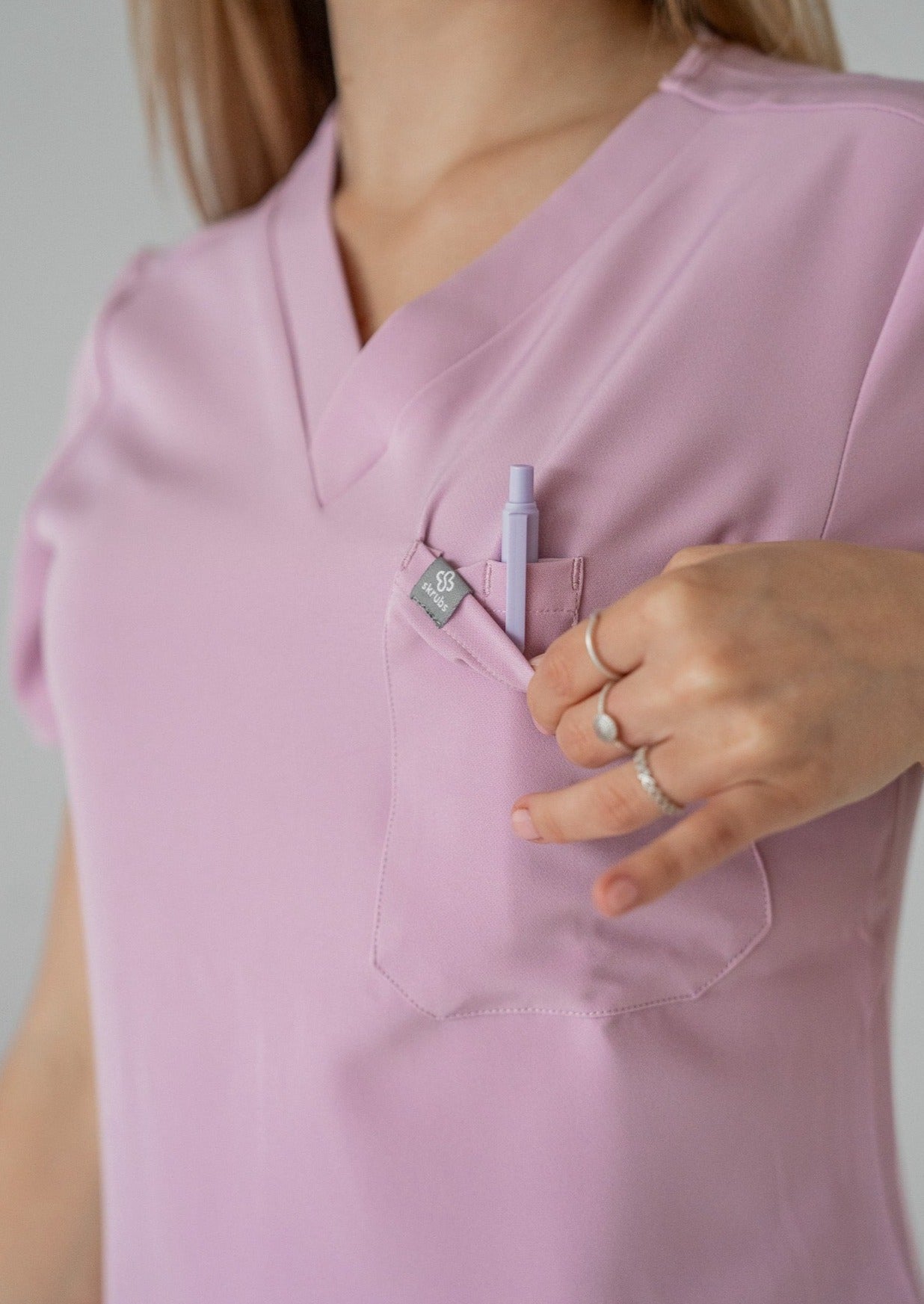 Classic One-Pocket Scrub Top