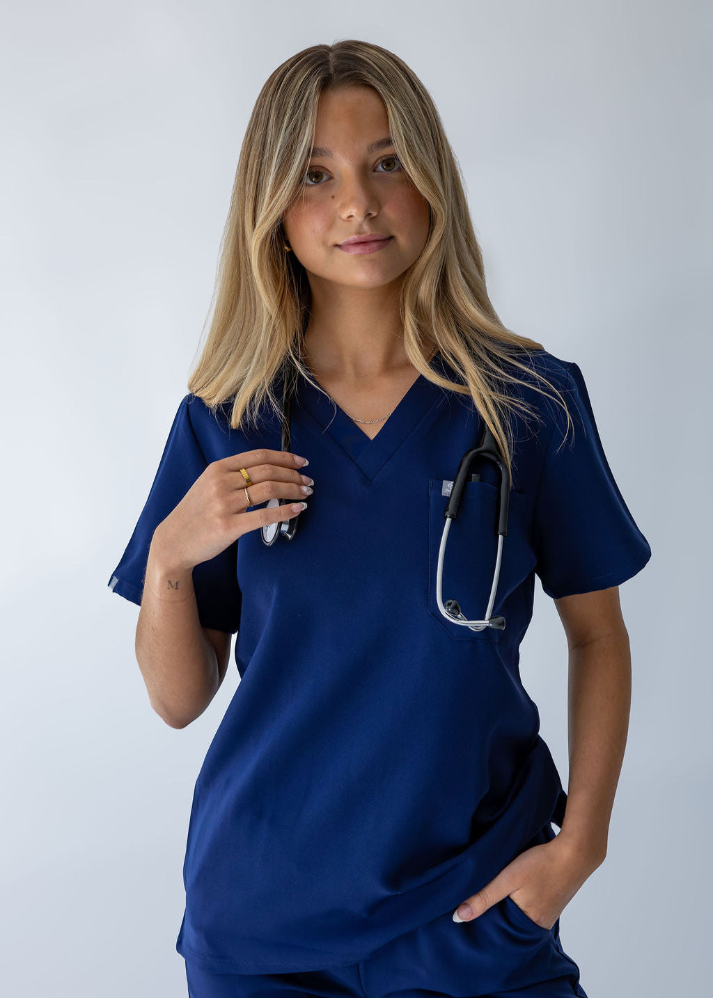 Classic One-Pocket Scrub Top