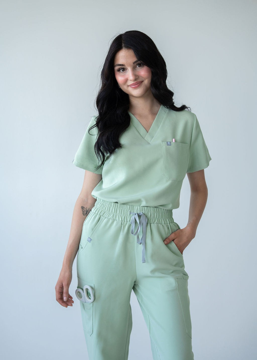 Classic One-Pocket Scrub Top