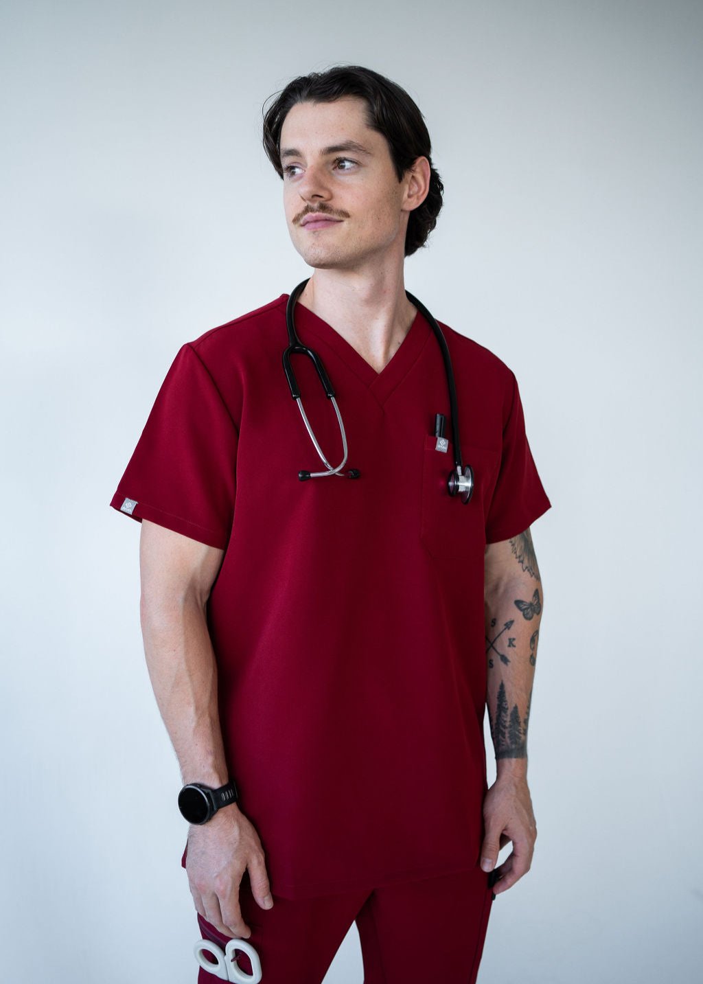 Traditional One-Pocket Scrub Top