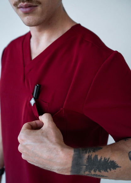 Traditional One-Pocket Scrub Top