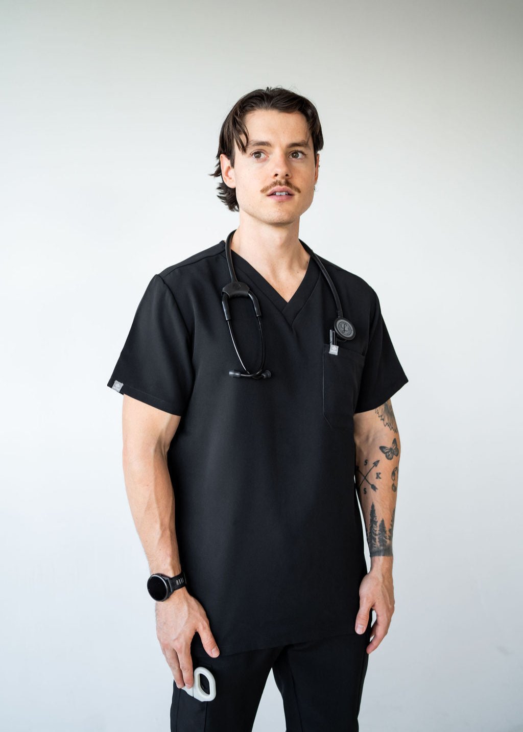 Traditional One-Pocket Scrub Top