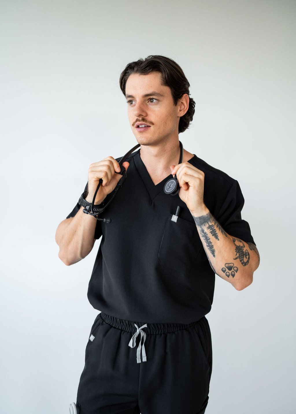 Traditional One-Pocket Scrub Top