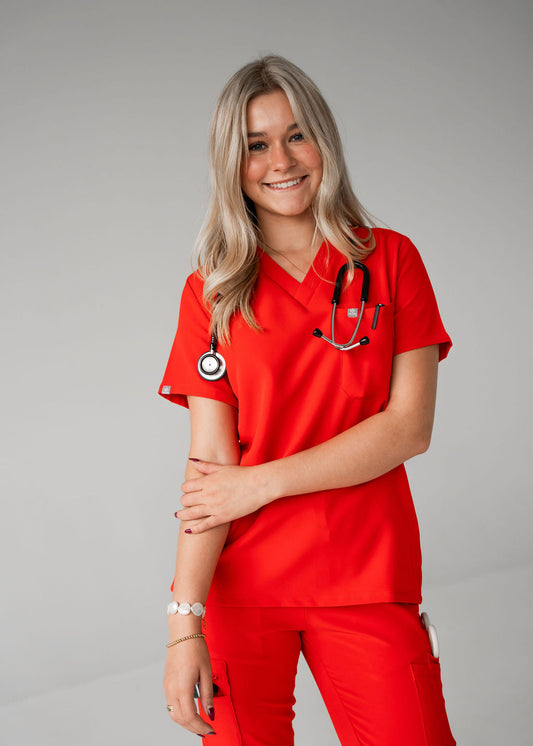 Classic One-Pocket Scrub Top