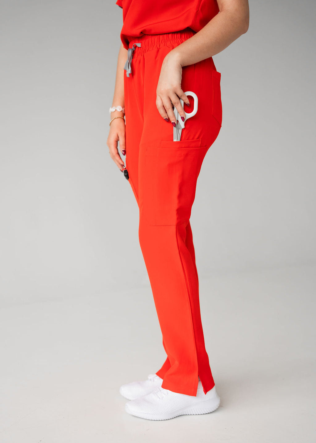 Chic Straight Leg Scrub Pants