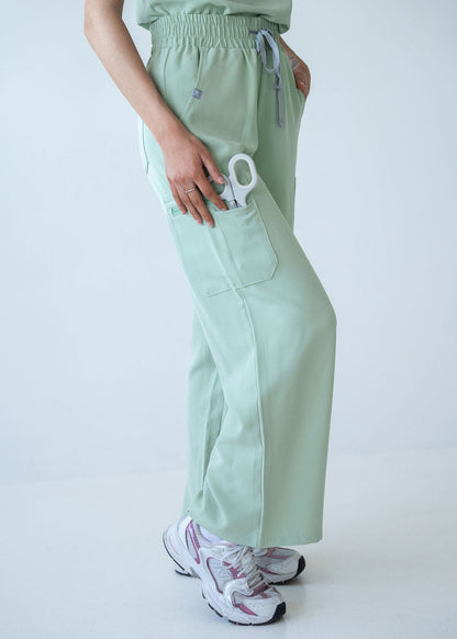 Modern Wide Leg Scrub Pants