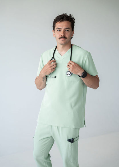 Traditional One-Pocket Scrub Top