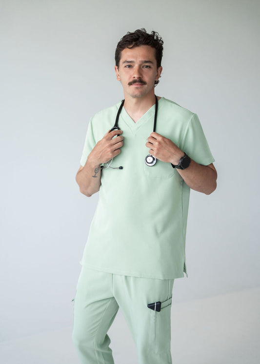 Traditional One-Pocket Scrub Top