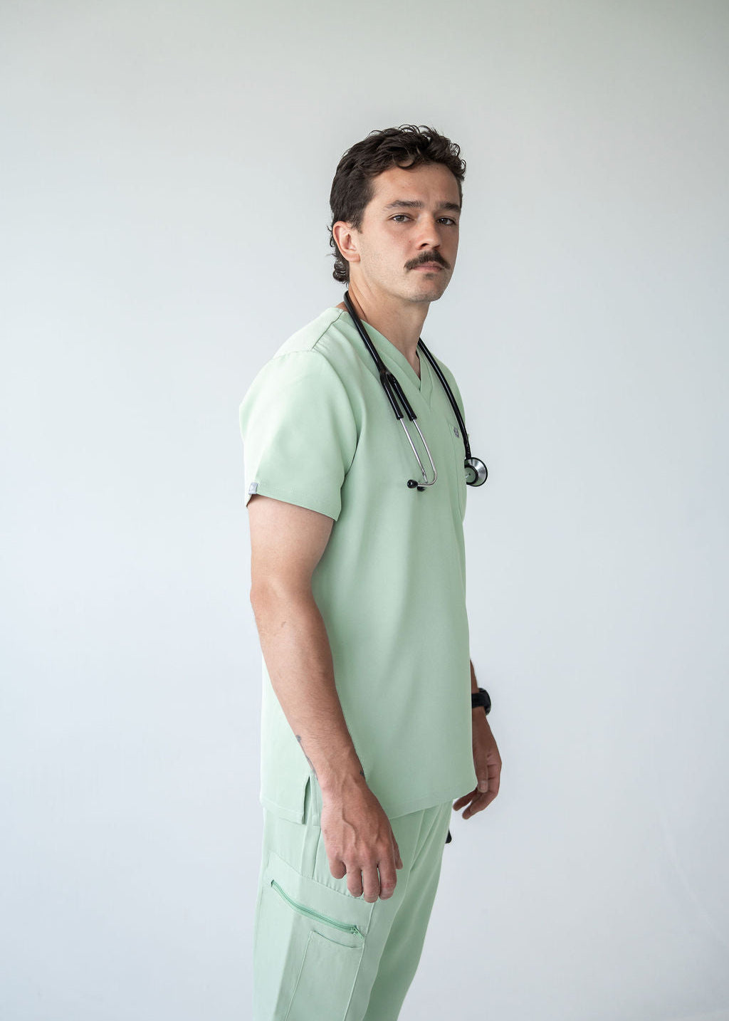 Traditional One-Pocket Scrub Top