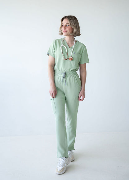 Chic Straight Leg Scrub Pants