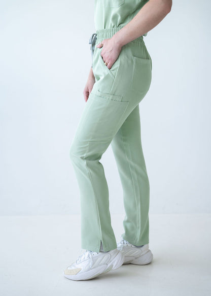 Chic Straight Leg Scrub Pants