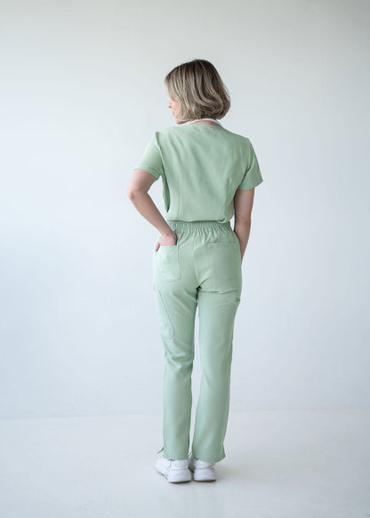 Chic Straight Leg Scrub Pants