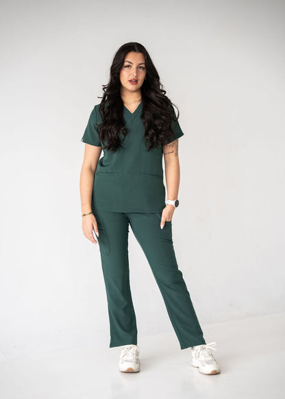 Chic Straight Leg Scrub Pants