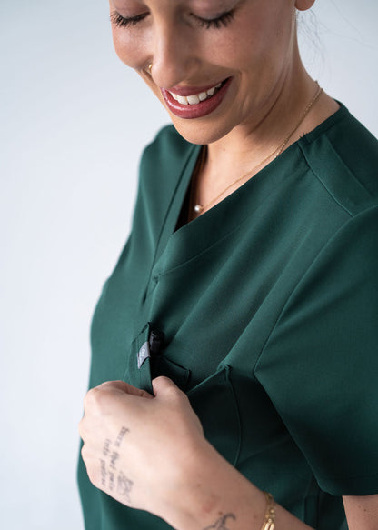 Classic One-Pocket Scrub Top