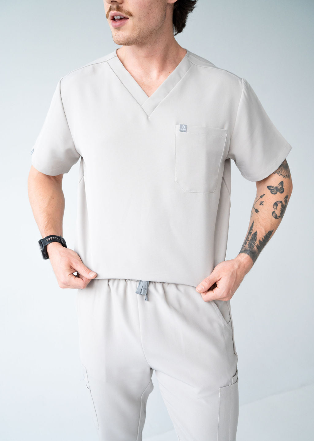 Traditional One-Pocket Scrub Top