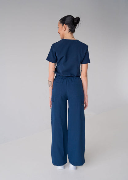Modern Wide Leg Scrub Pants