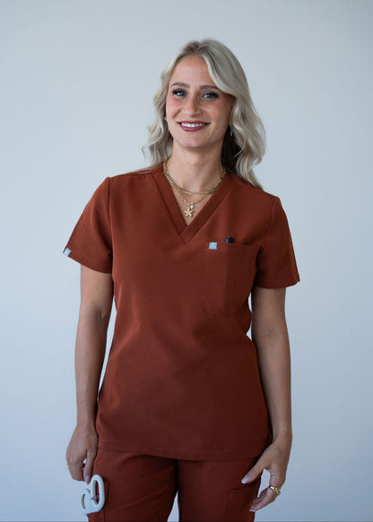 Classic One-Pocket Scrub Top