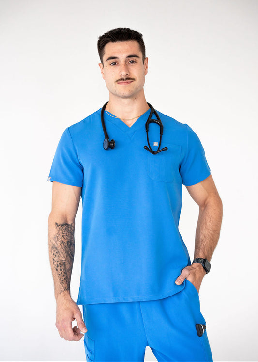 Traditional One-Pocket Scrub Top