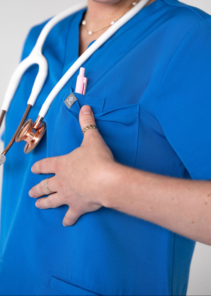 Classic One-Pocket Scrub Top