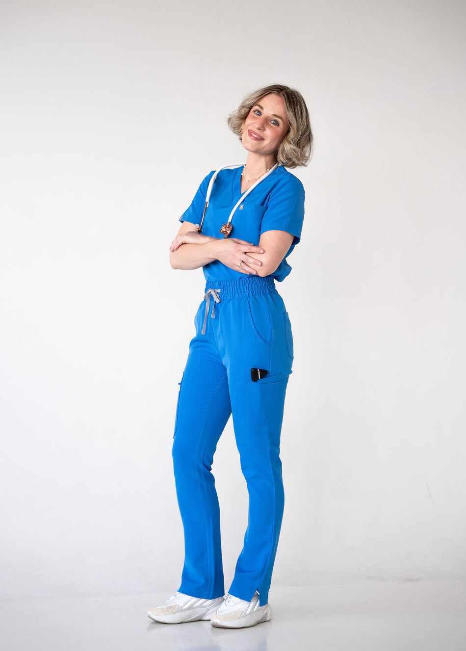 Chic Straight Leg Scrub Pants