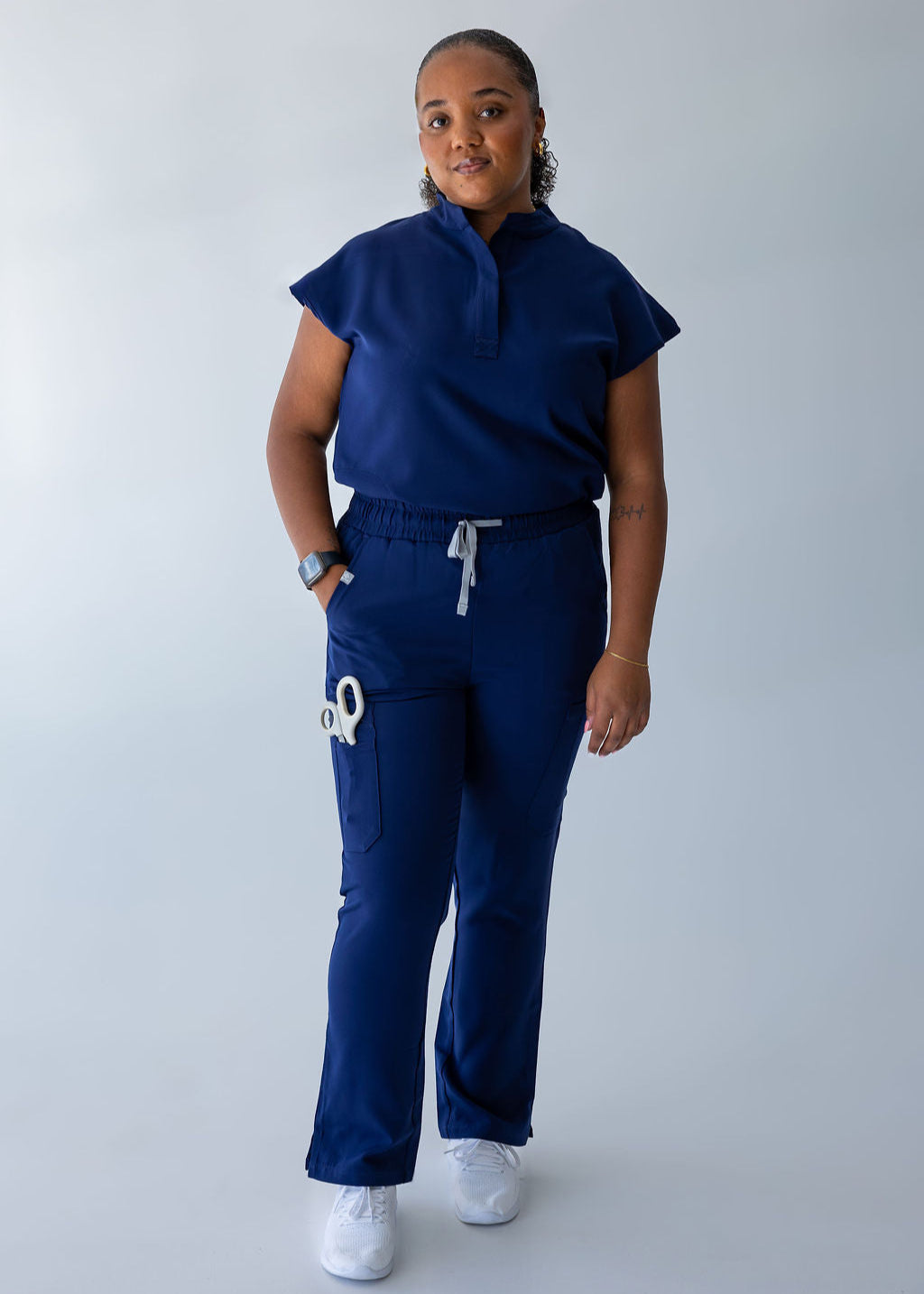 Chic Straight Leg Scrub Pants