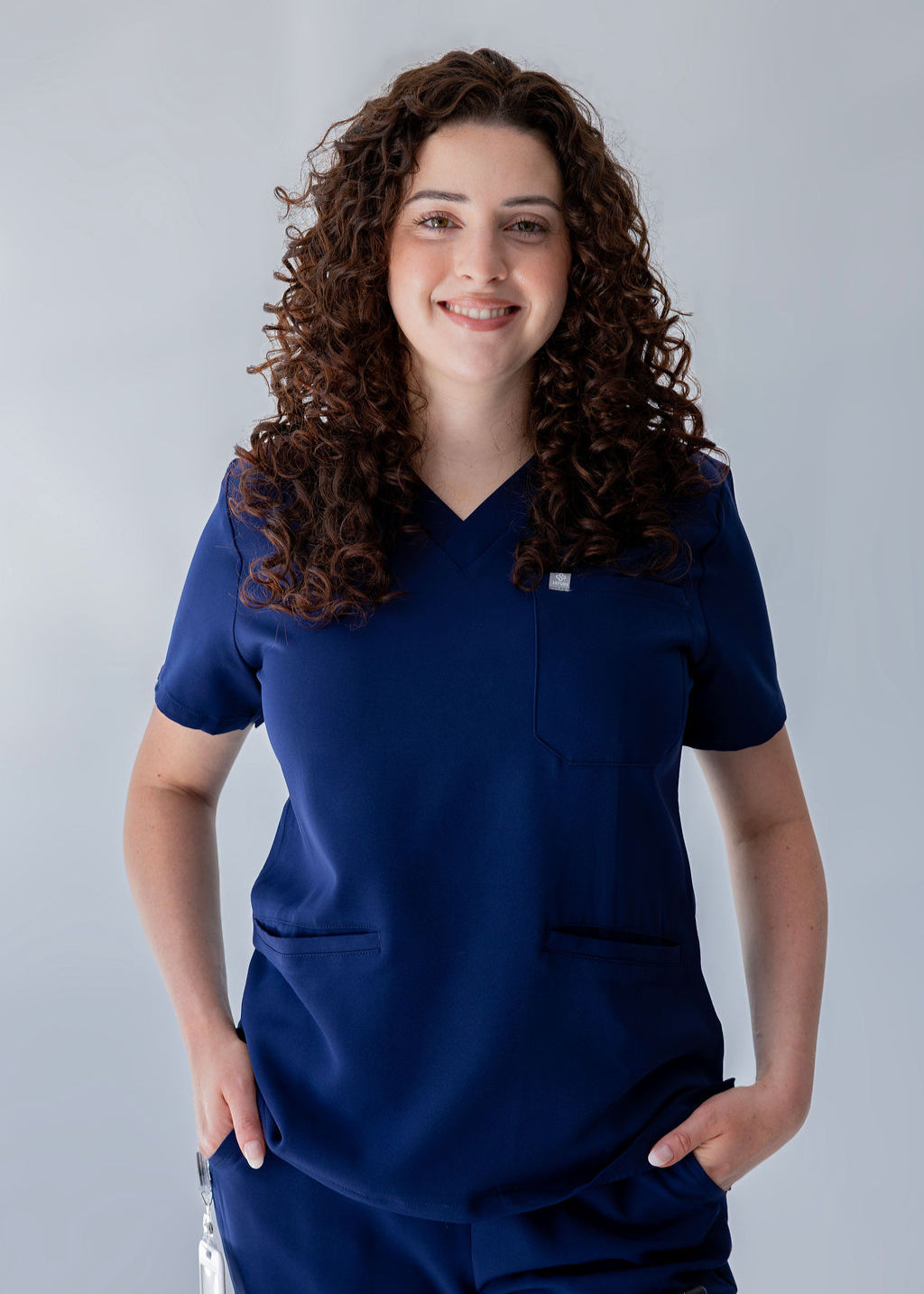 Practical Three-Pocket Scrub Top