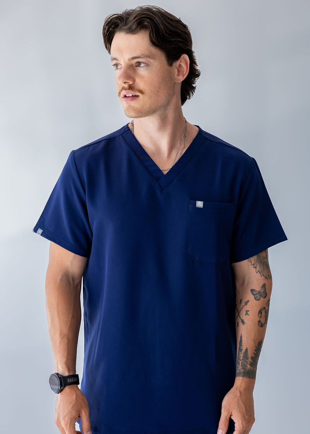 Traditional One-Pocket Scrub Top