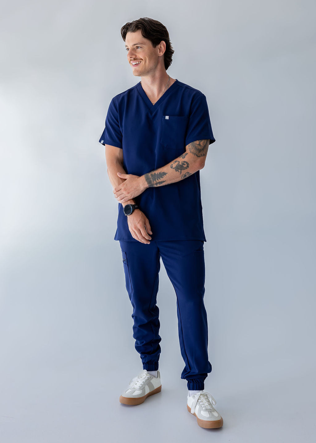 Traditional One-Pocket Scrub Top