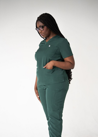 Practical Three-Pocket Scrub Top
