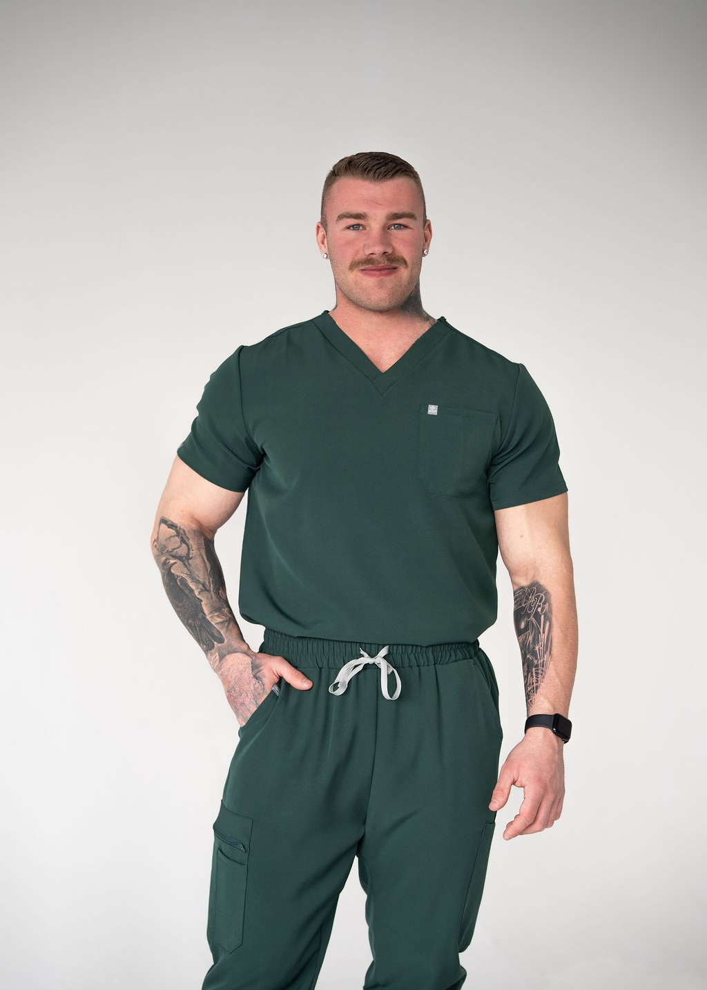 Traditional One-Pocket Scrub Top