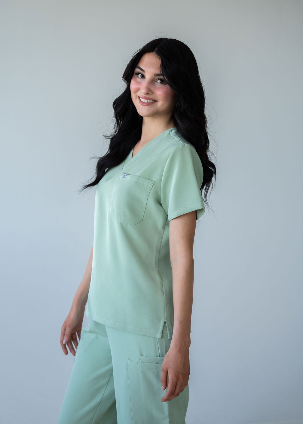 Classic One-Pocket Scrub Top