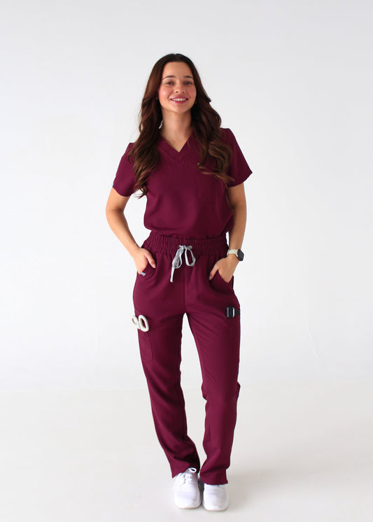 Chic Straight Leg Scrub Pants