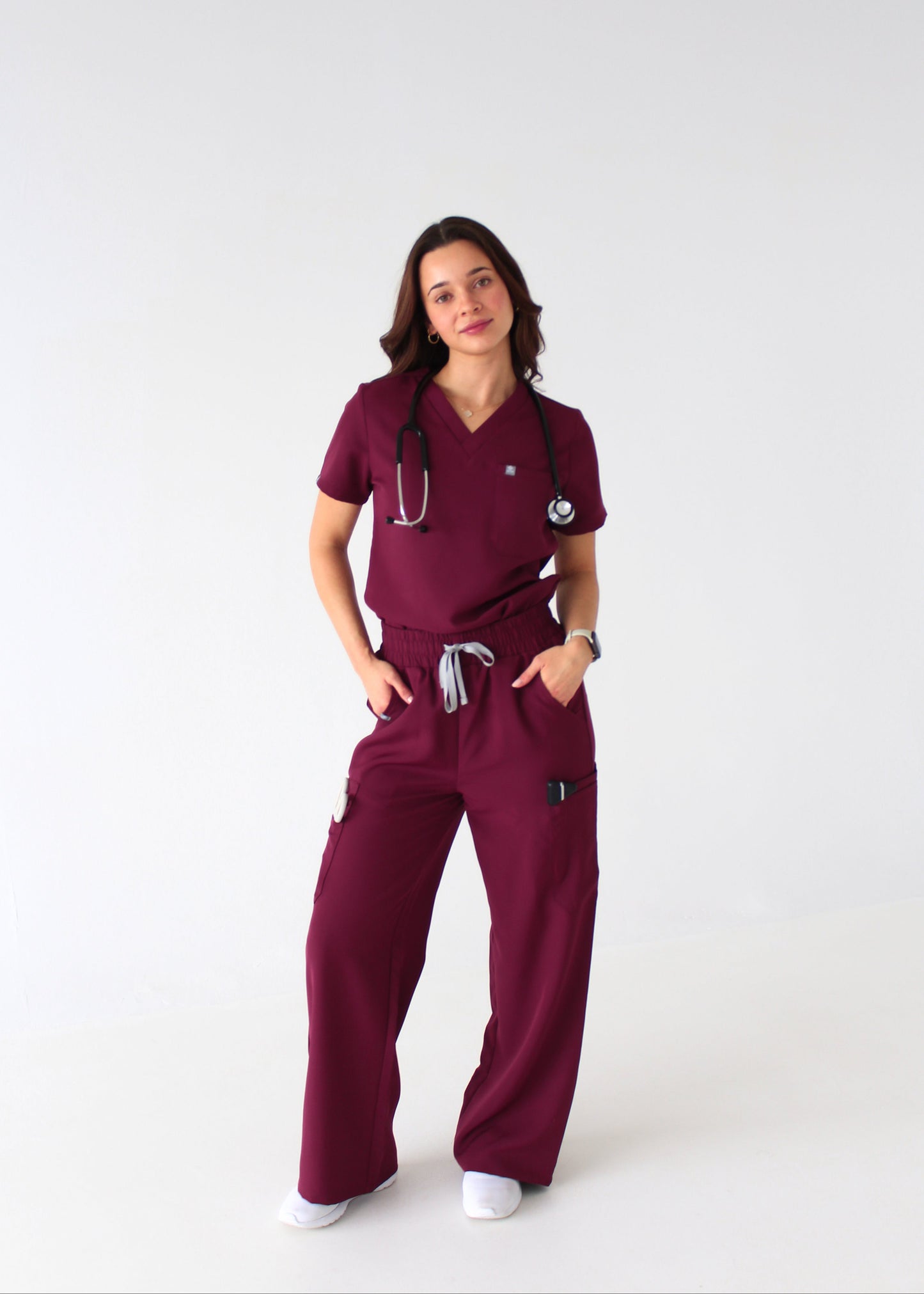 Modern Wide Leg Scrub Pants