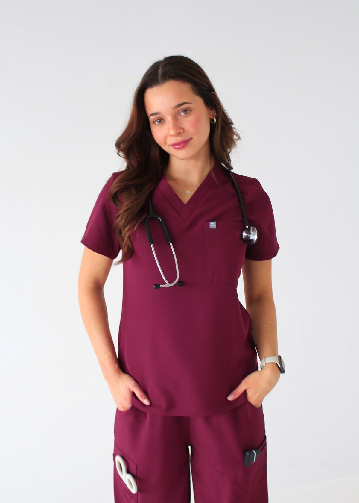 Classic One-Pocket Scrub Top